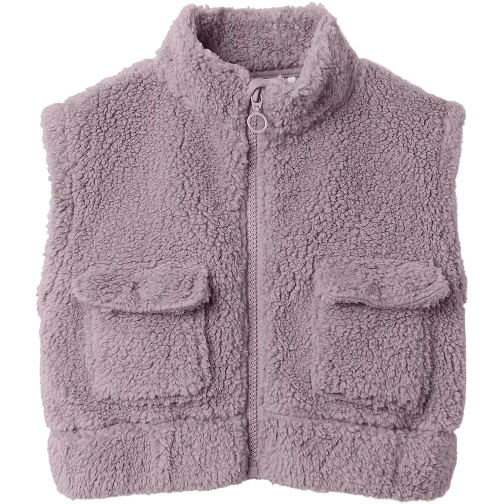 Vestje gilet teddy Tofluf (elderberry)