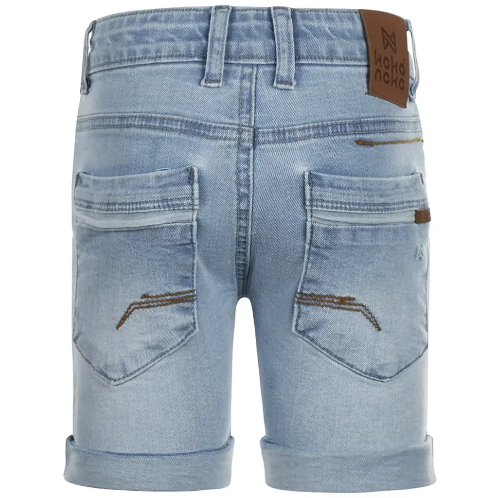 Korte spijkerbroek loose fit (blue jeans)