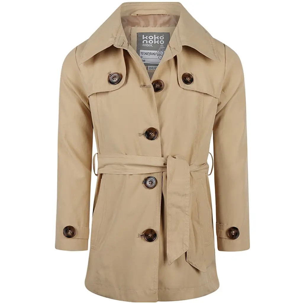 Zomerjas trench coat waterafstotend (sand)
