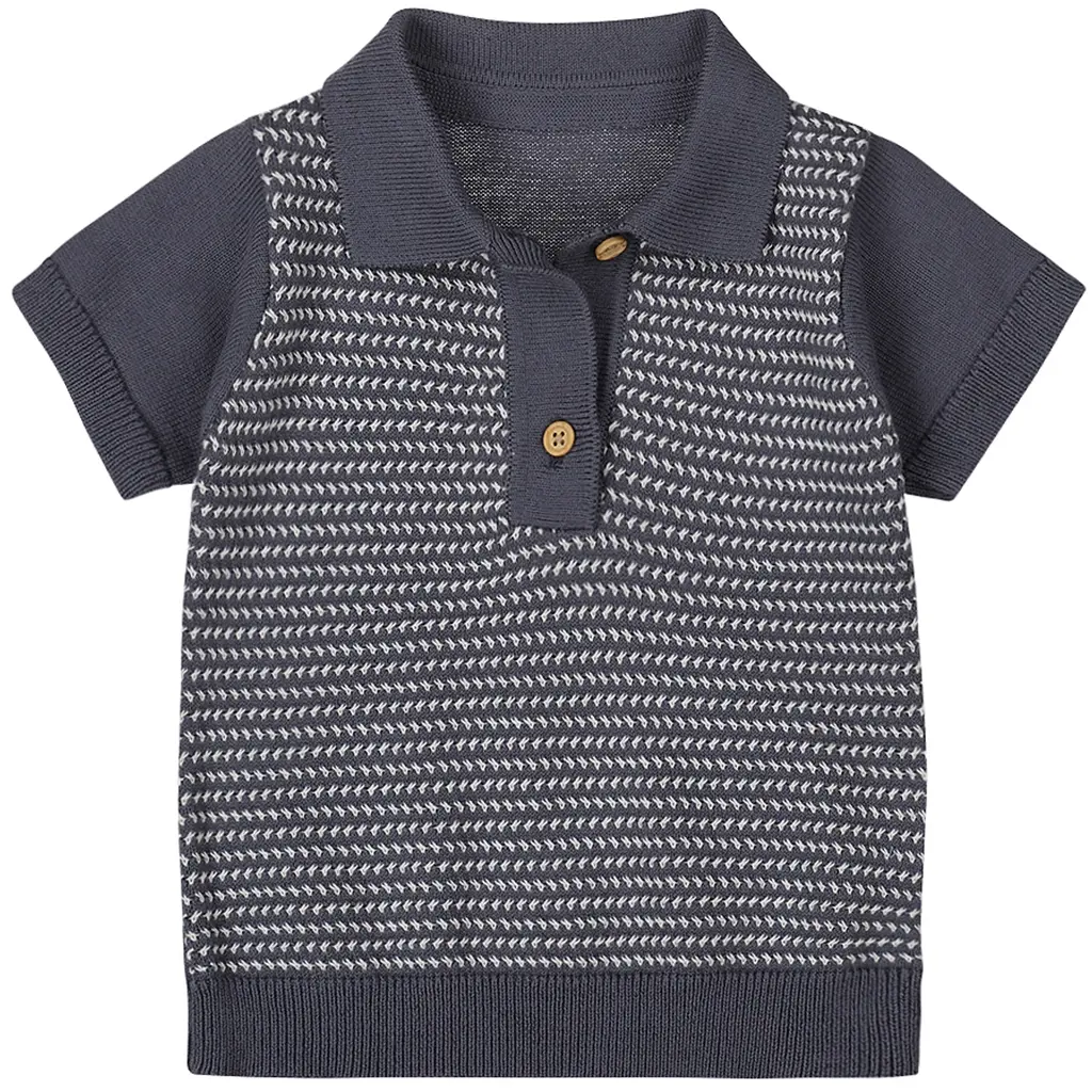 Gebreide polo (navy)