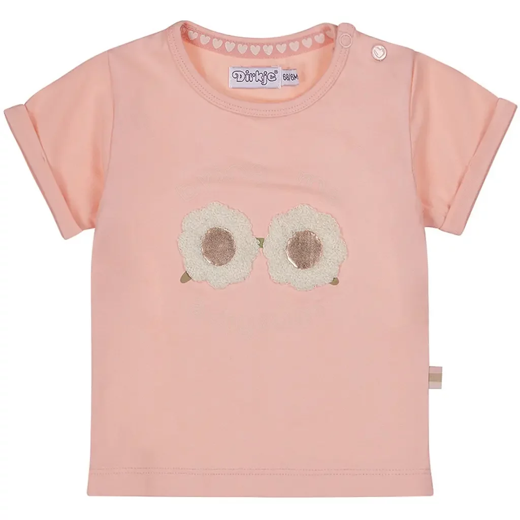 T-shirtje loose fit (faded peach)