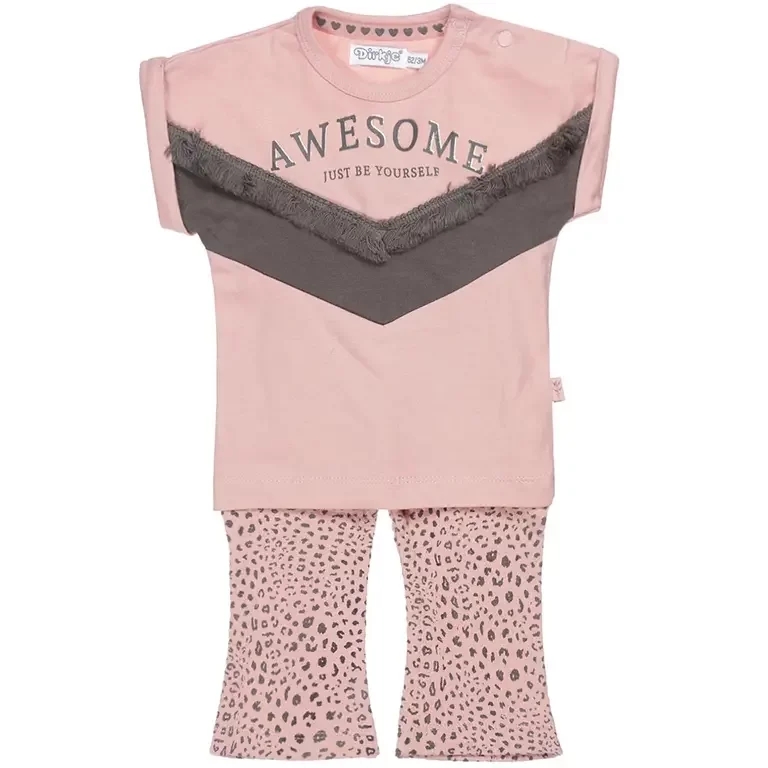 Tweedelig setje Awesome (old pink)