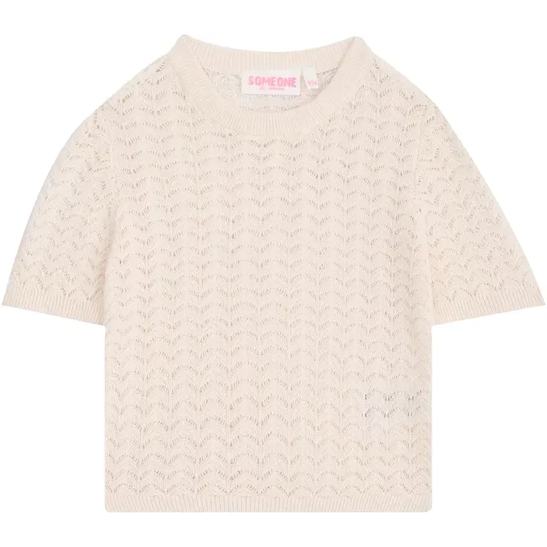 Gebreid truitje Amanda (dark ecru)