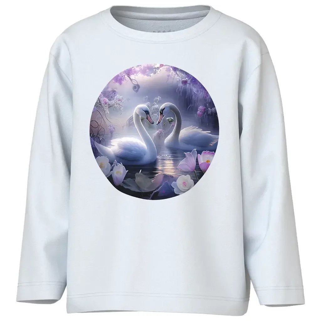 Longsleeve Votea (bright white swans)