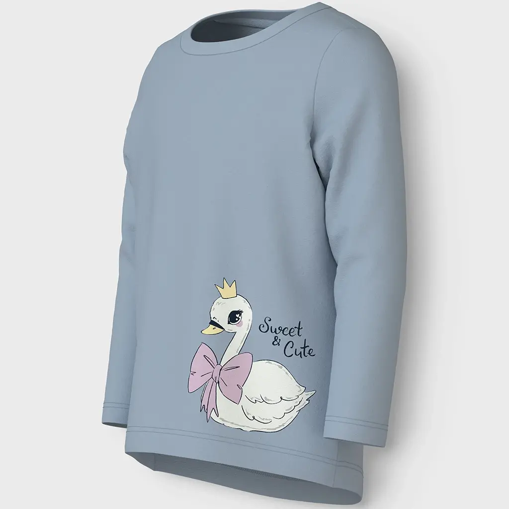 Longsleeve Vix (subdued blue swan)