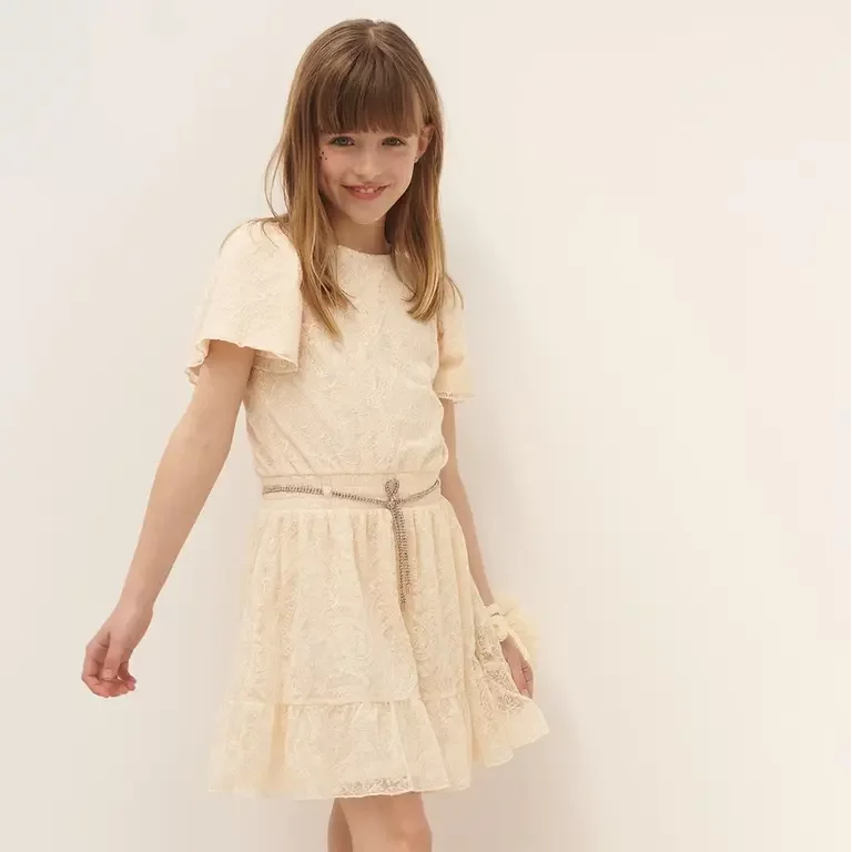 Jurk Mireal (pearled ivory)