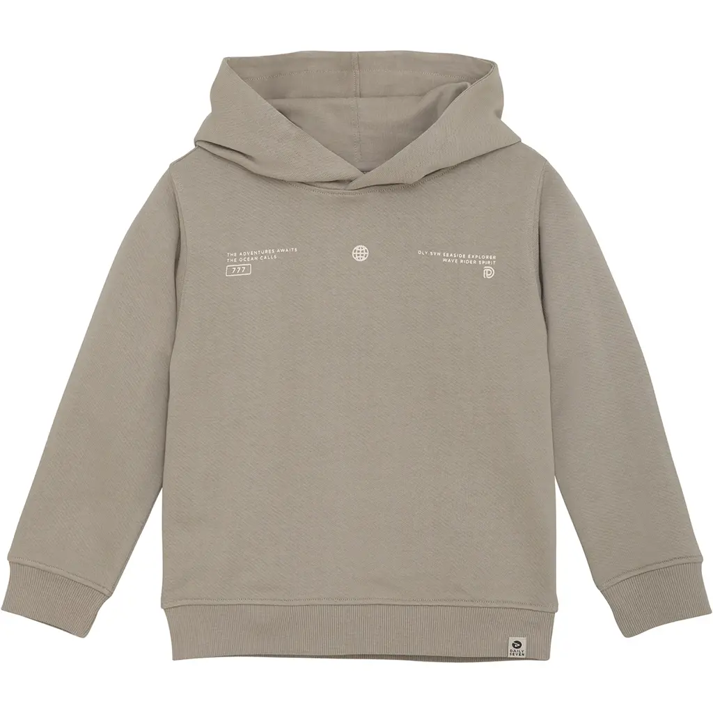 Trui hoodie backprint (desert olive)