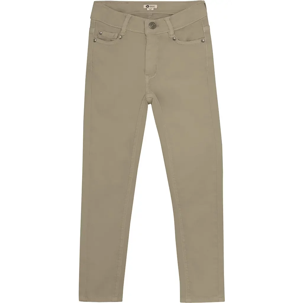 Broek skinny fit twill (desert olive)