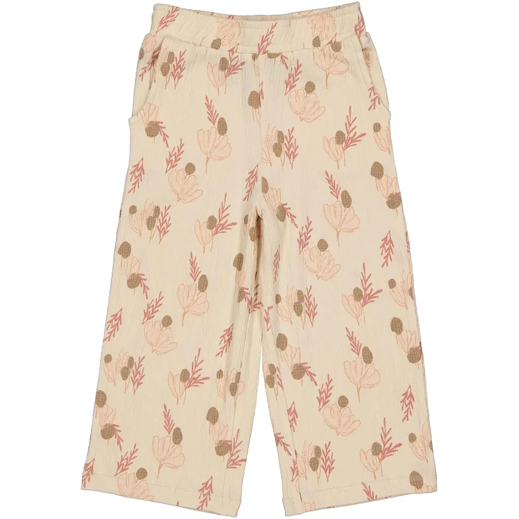 Broek Suus (aop pink leaves)