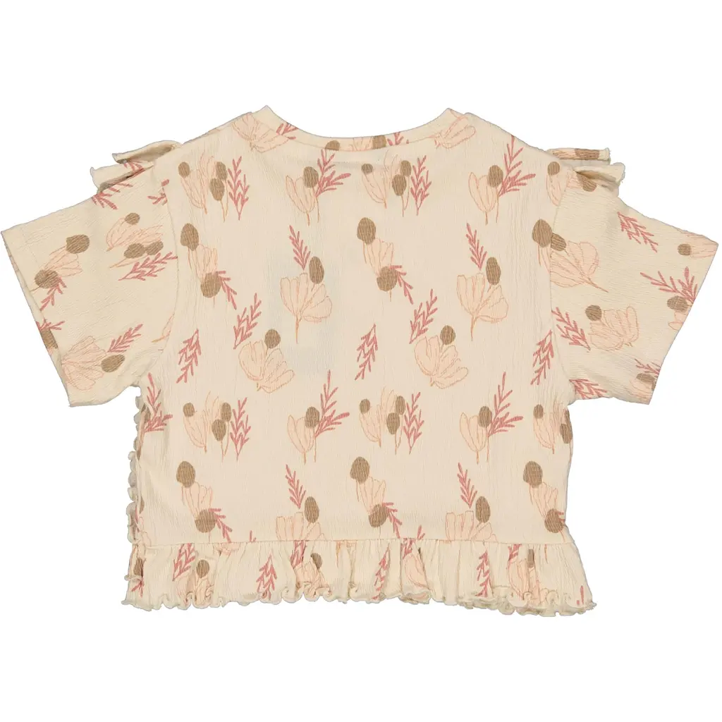 T-shirt Shai (aop pink leaves)