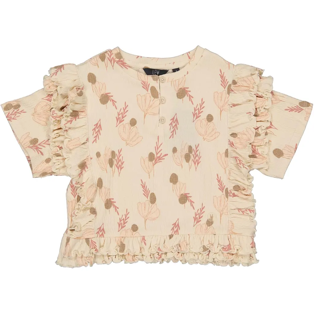 T-shirt Shai (aop pink leaves)