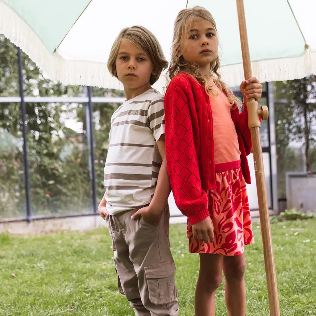 Gebreid vestje Florien (pink red)