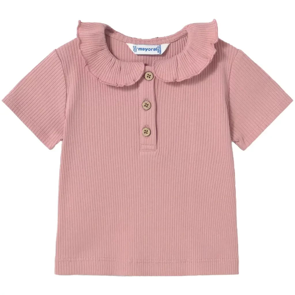 T-shirtje rib (rose)