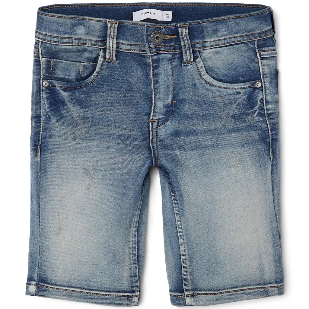 Korte spijkerbroek XSLIM FIT Theo (medium blue denim)