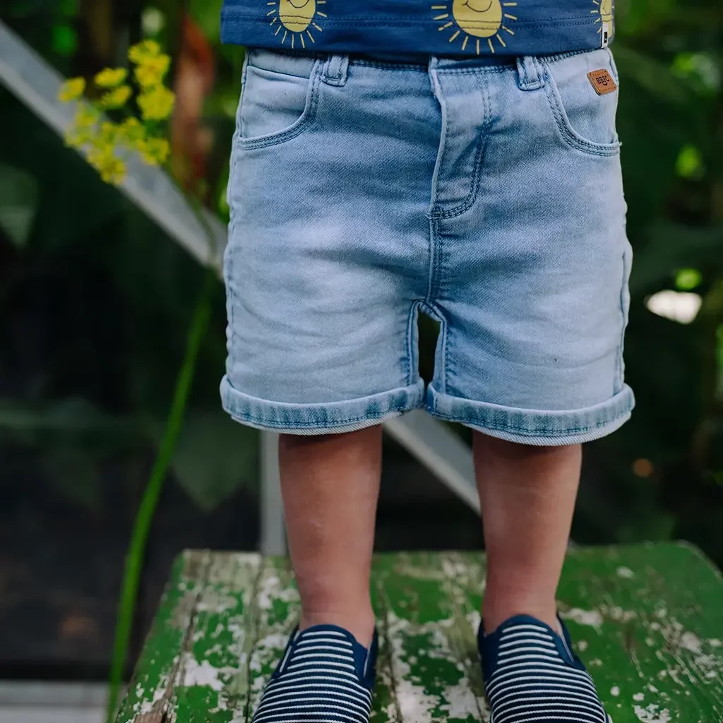 Kort spijkerbroekje jogg (light blue denim)