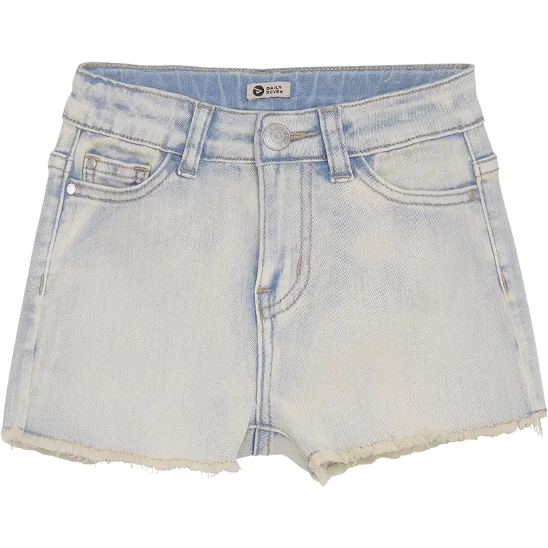 Korte spijkerbroek (used light denim)