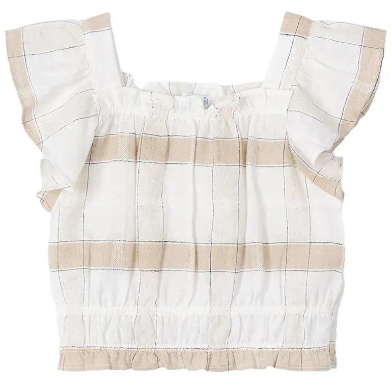 Top linnen cropped (cinammon)