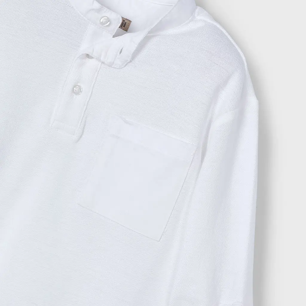 Longsleeve polo (white)