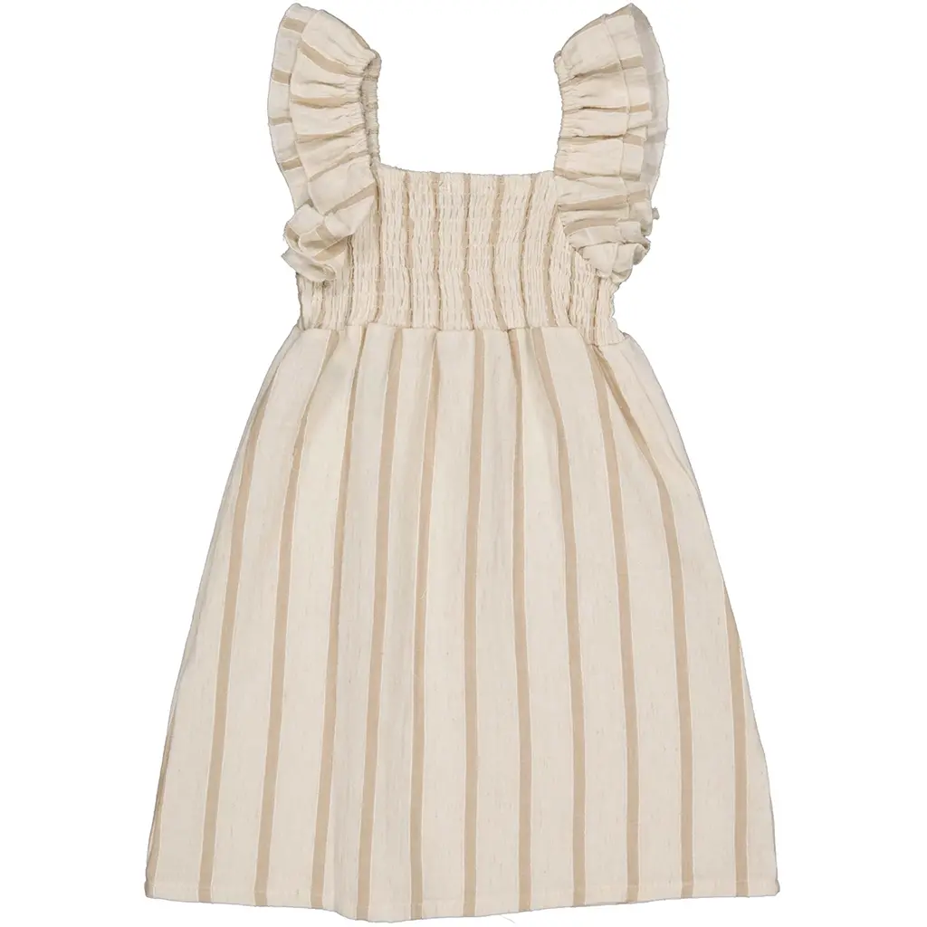 Jurk Sammy (aop taupe stripe)