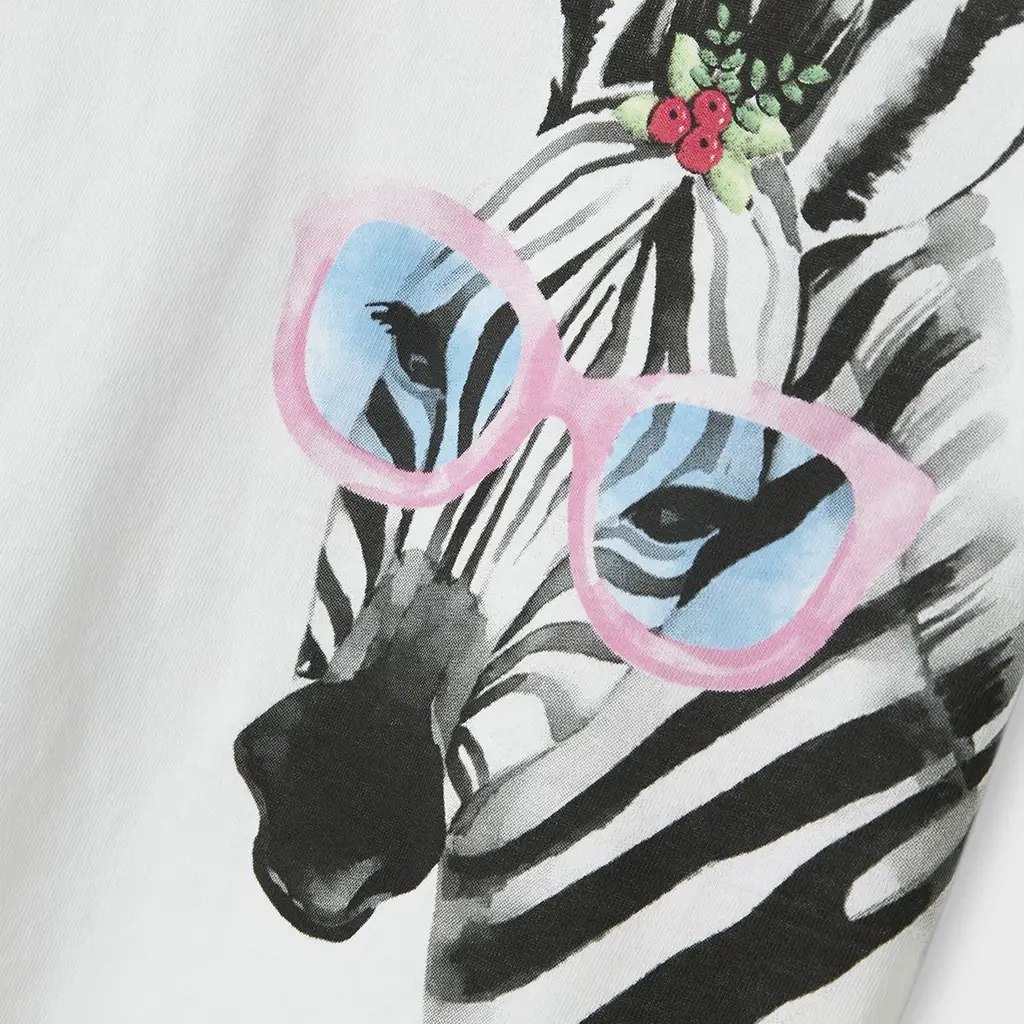 T-shirt Votea (bright white zebra)