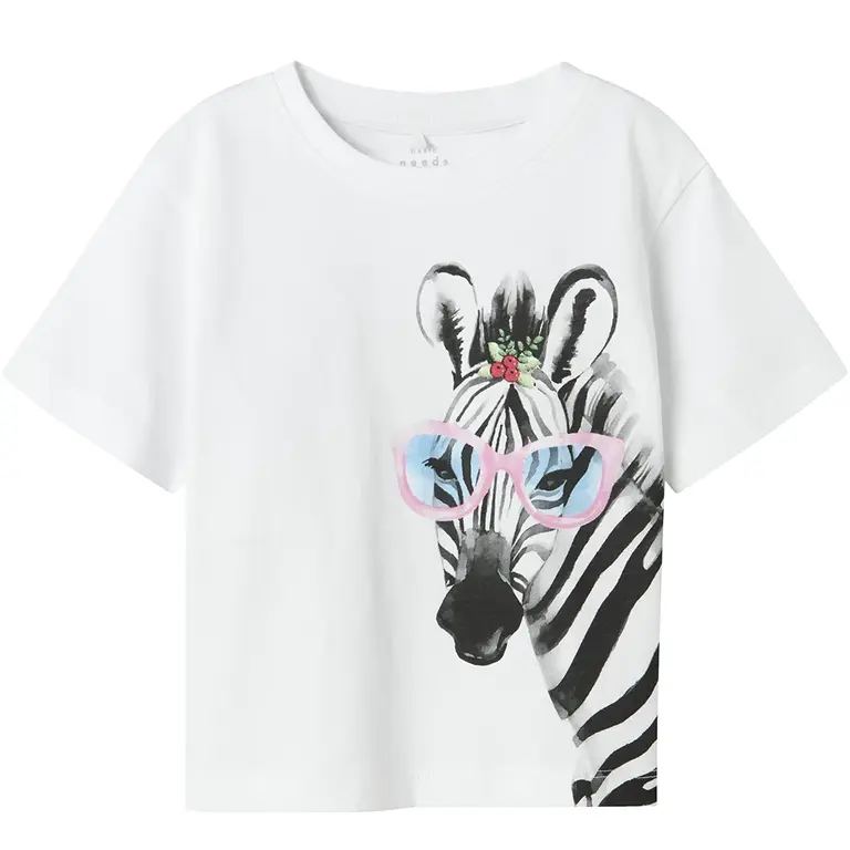 OP=OP! T-shirt Votea (bright white zebra)