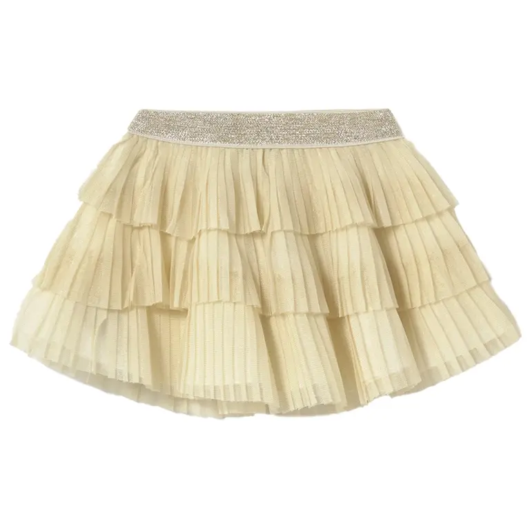 Rokje tulle plissé (champagne)