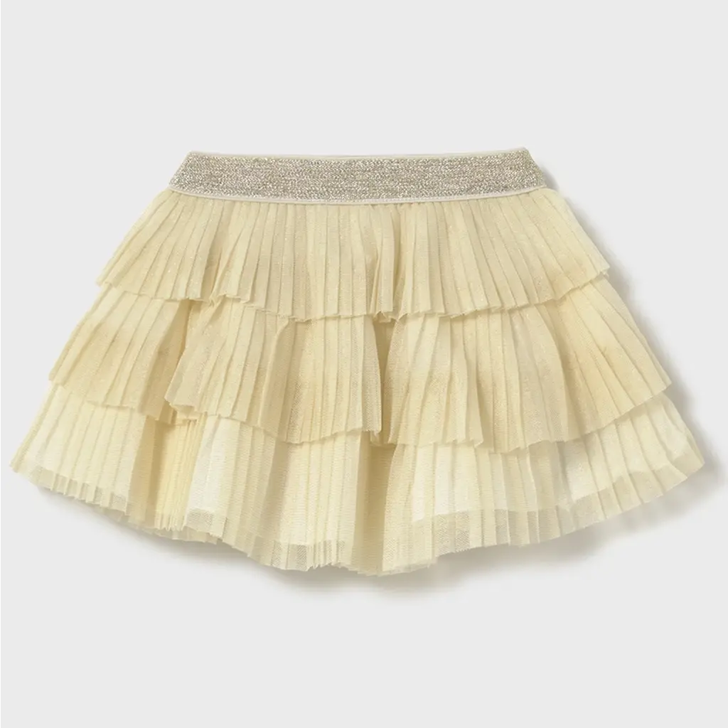 Rokje tulle plissé (champagne)
