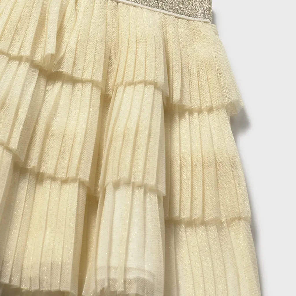 Rokje tulle plissé (champagne)