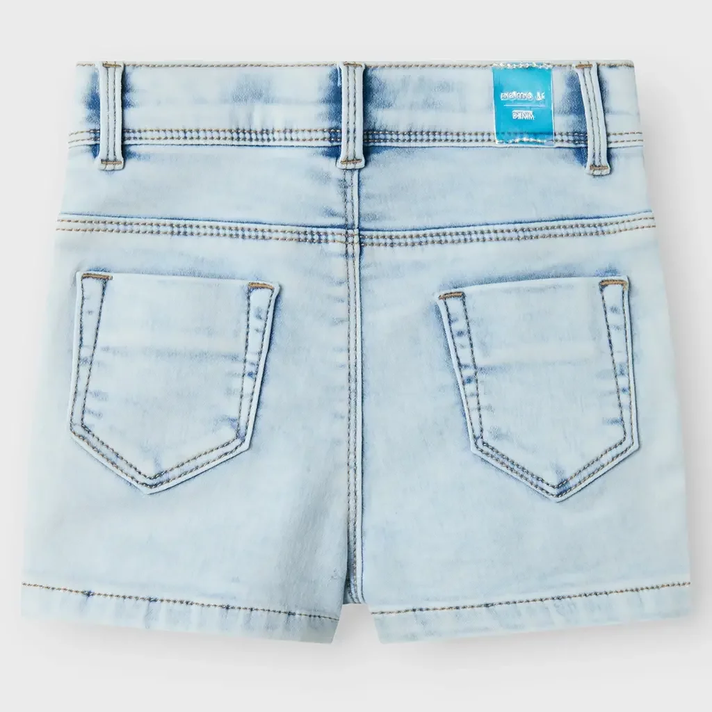 Korte spijkerbroek SLIM FIT Salli (light blue bleache denim)