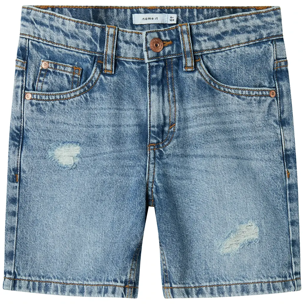 Korte spijkerbroek SLIM FIT Silas (medium blue denim)