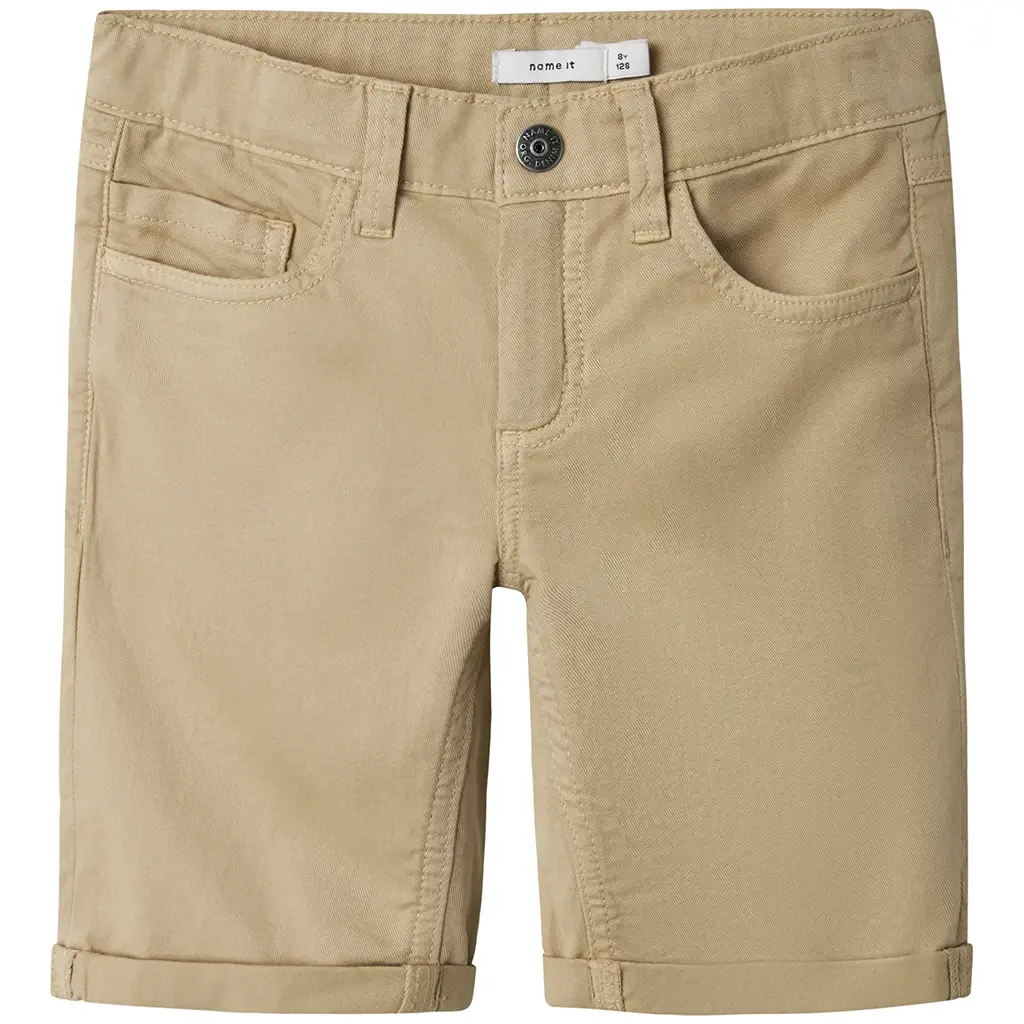 Nette korte broek twill SLIM FIT Silas (island fossil)