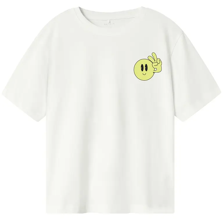 T-shirt Zulla back print (bright white sunny lime)