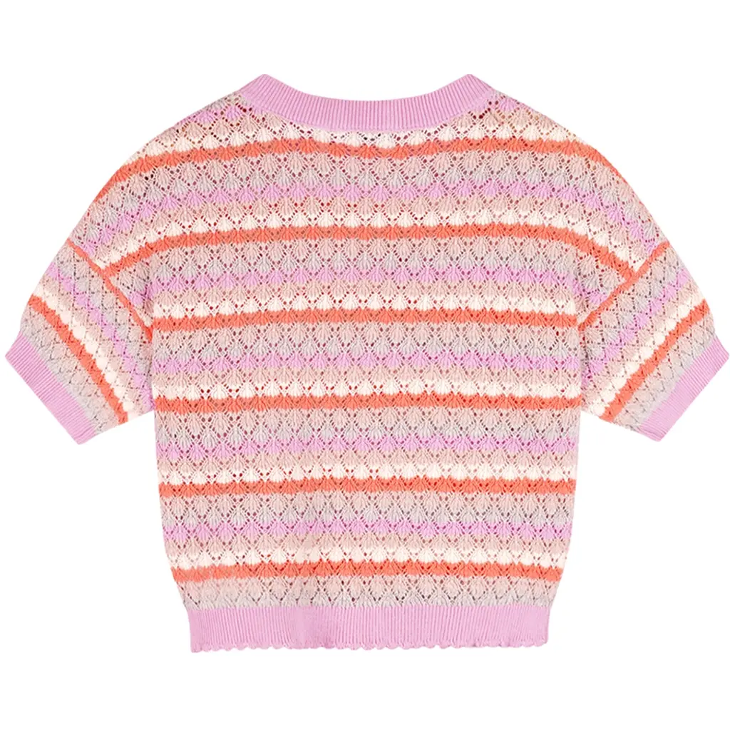 Fijn gebreide top Keya (bubblegum)