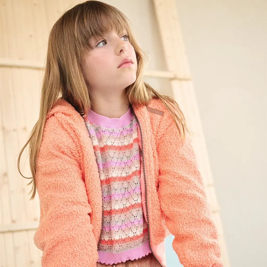 Fijn gebreide top Keya (bubblegum)