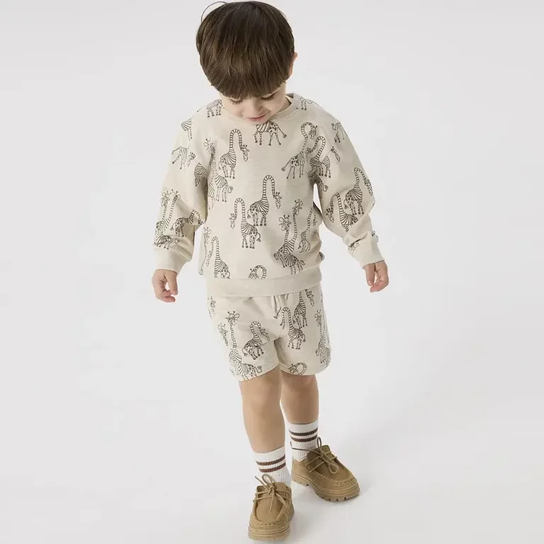 Korte joggingbroek Fredie (peyote melange)