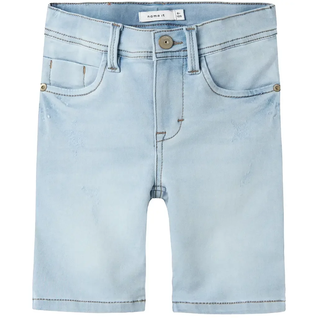 Korte spijkerbroek XSLIM FIT Theo (light blue denim)