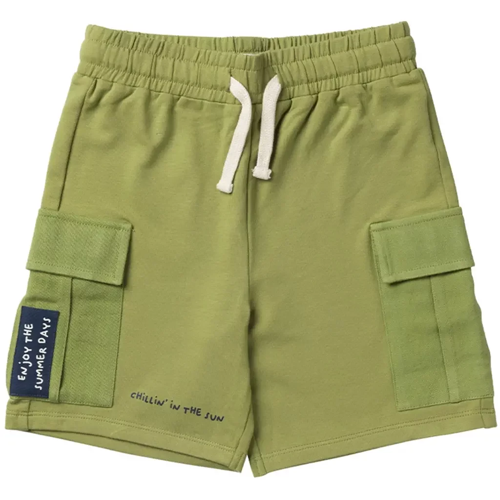 Korte broek cargo (turtle green)