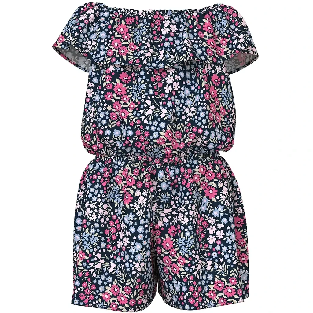 Jumpsuit Vinaya (carmine rose cute flowers)