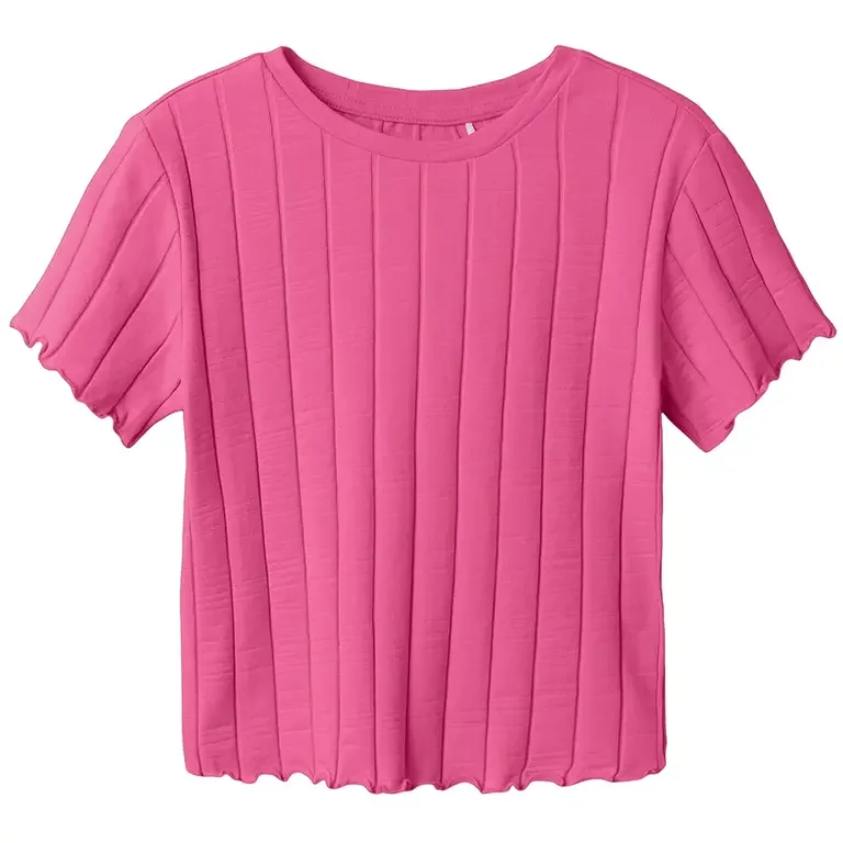 T-shirt cropped Noralina (carmine rose)