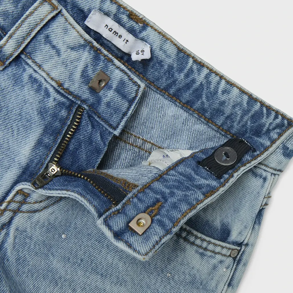 Korte spijkerbroek REFULAR FIT Rose (medium blue denim)