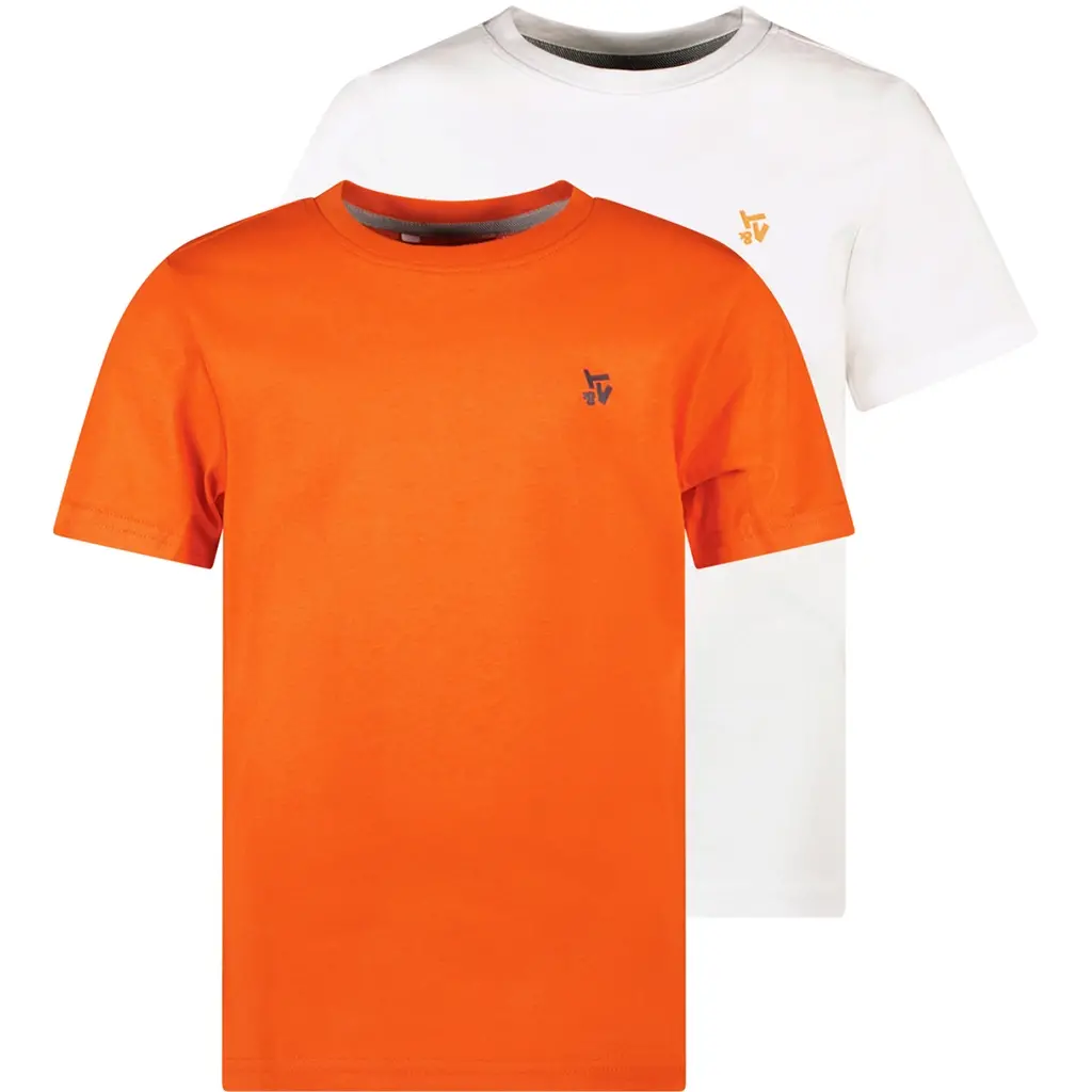 Twee t-shirts SET (orange/white)