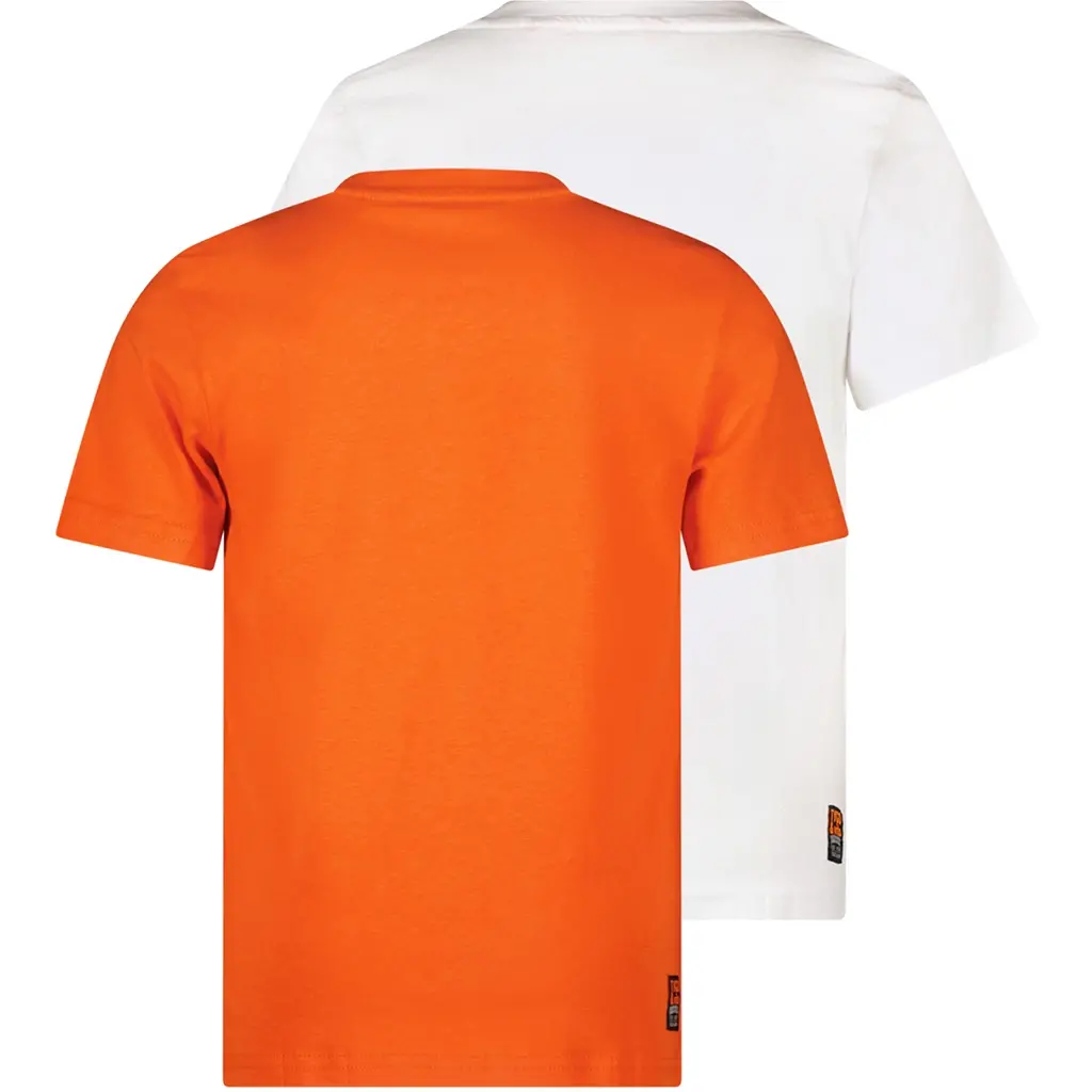 Twee t-shirts SET (orange/white)