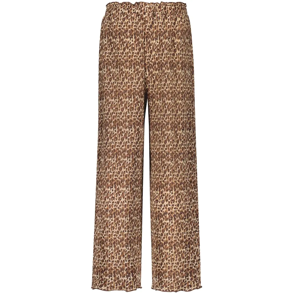 Broek Freya plisse (leopard latte)