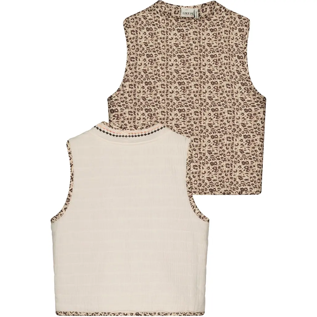 Gilet Daisy reversible (peachy leopard)