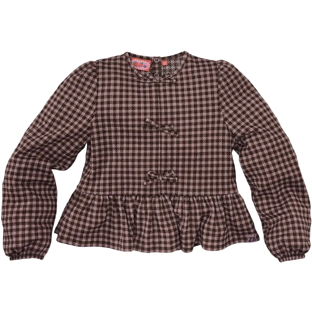 Longsleeve crincle Elsie (lavenda/check)