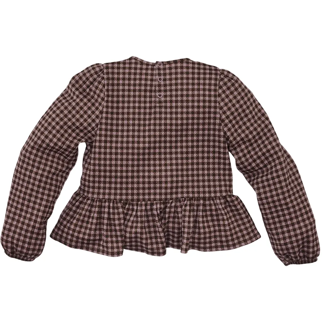 Longsleeve crincle Elsie (lavenda/check)