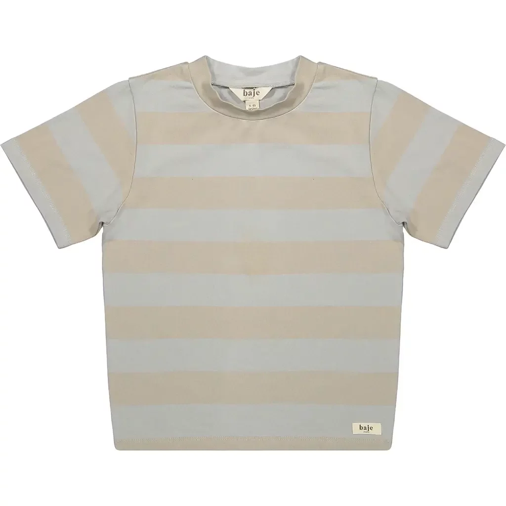 T-shirt Covas (taupe clay stripe)