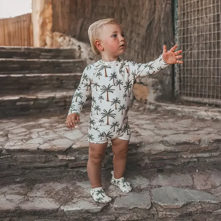 UV-zwempak bodysuit Crown Tree (shortbread)