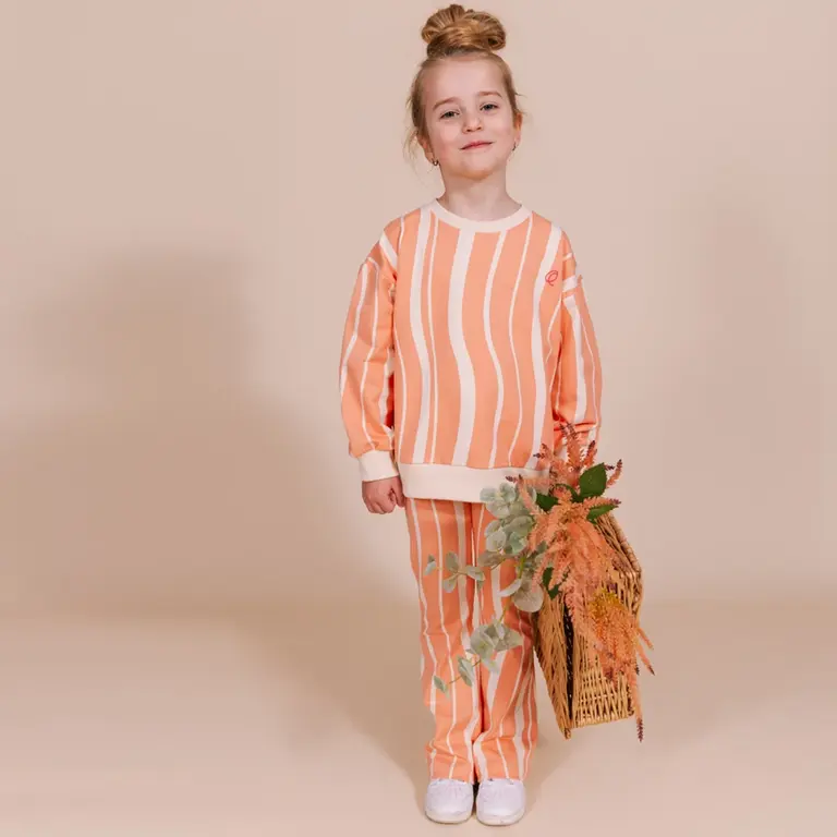 Trui sweat Fabrice (orange graphic)