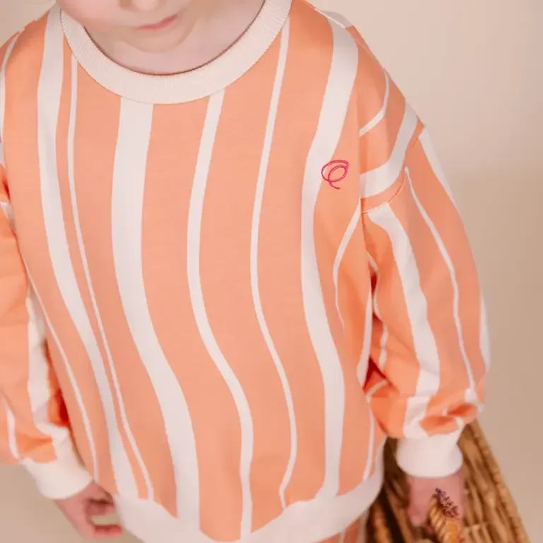 Trui sweat Fabrice (orange graphic)